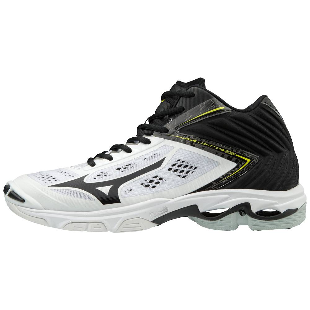 Zapatillas Voleibol Mizuno Wave Lightning Z5 Mid Hombre Blancas/Negras Baratas FHML-67835